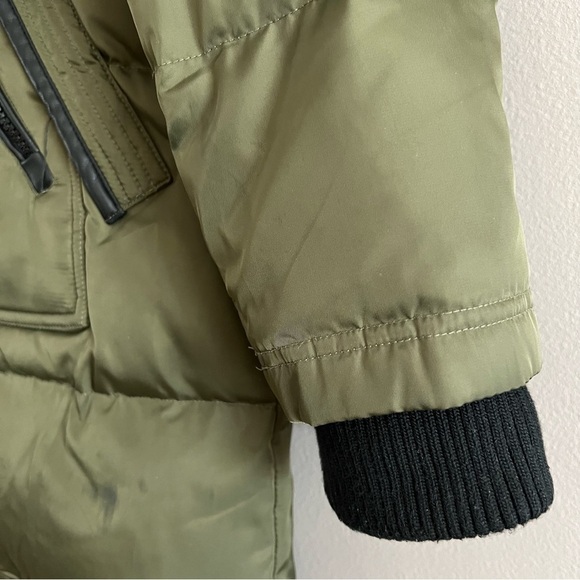Vince Camuto Women's Faux Fur Trim Down Puffer Coat Green Size Large - Picture 8 of 16